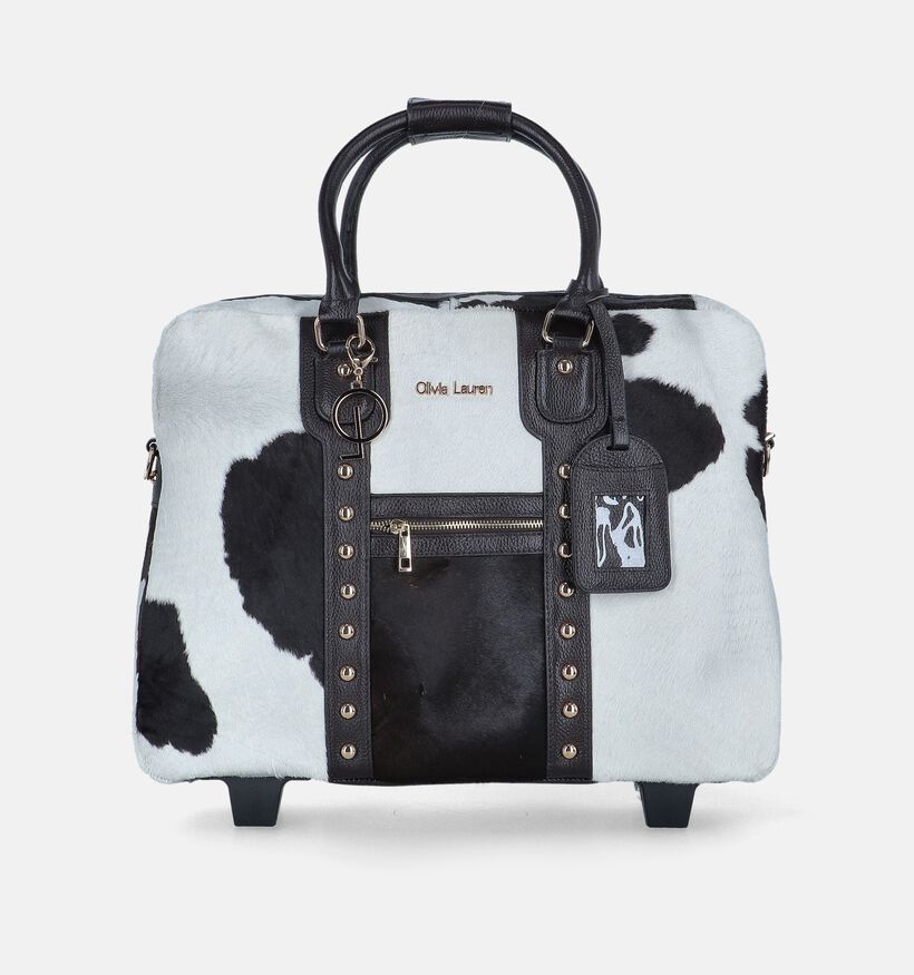 Olivia Lauren Cowhide Sac ordinateur en Noir pour femmes (364302)