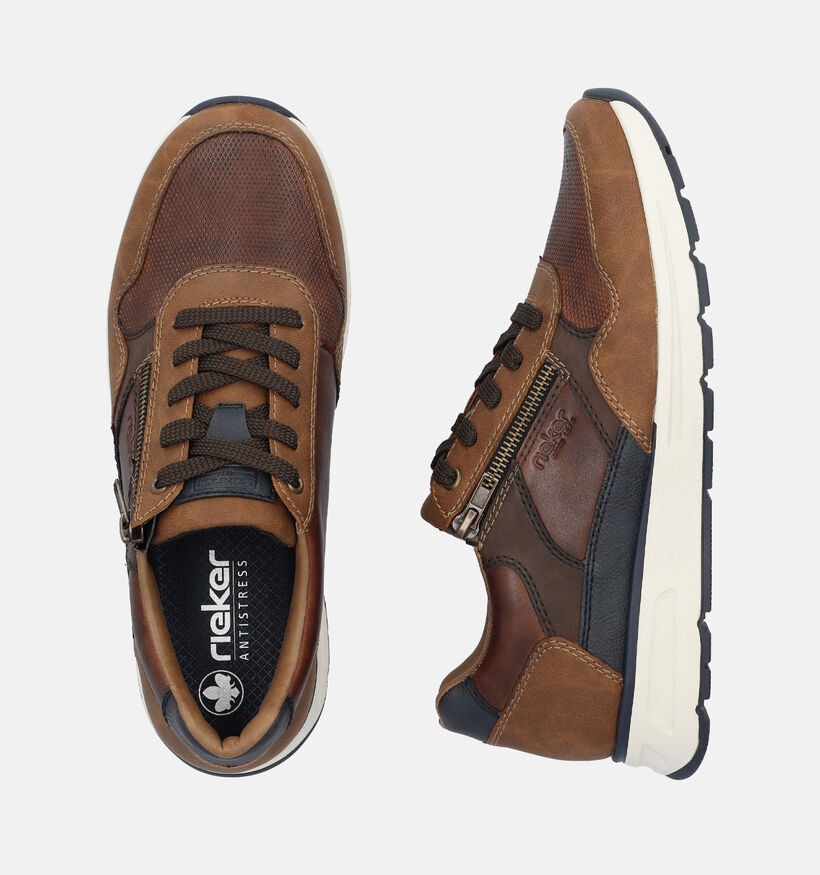 Rieker Chaussures à lacets en Cognac pour hommes (351302) - pour semelles orthopédiques