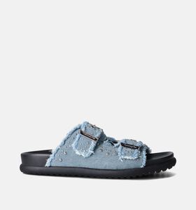 Tamaris Blauwe Platte slippers voor dames (356928)