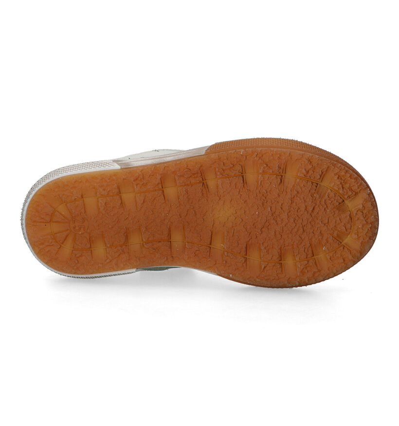 STONES and BONES Rulte Ecru Veterschoenen met dino's voor jongens (322104) - geschikt voor steunzolen