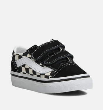Vans Checkerboard Low Sneakers Primary Check /White/Primary Checkblack/ White/Navy/Logo Alpine Green