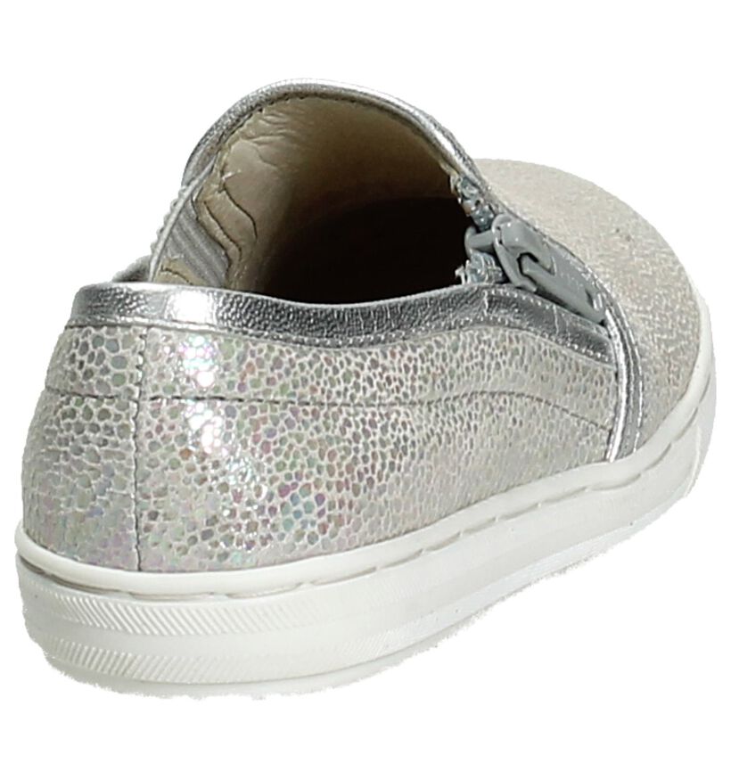 Apples & Pears Chaussures slip-on en Argent en cuir (192576)