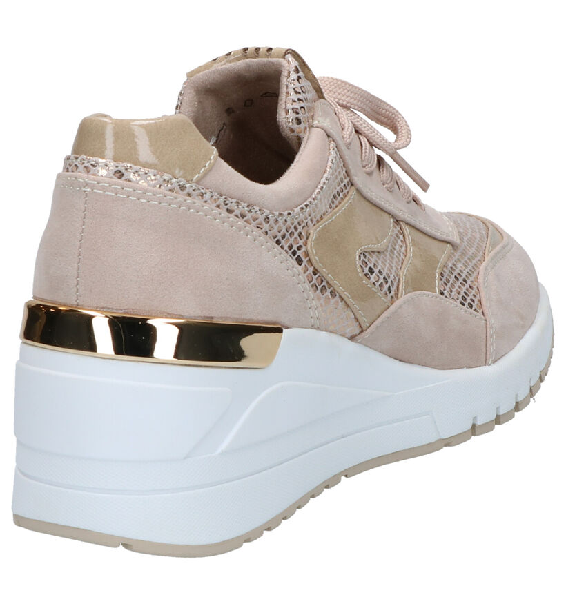 Youh! Relaxed Step Chaussures à lacets en Beige en simili cuir (271086)