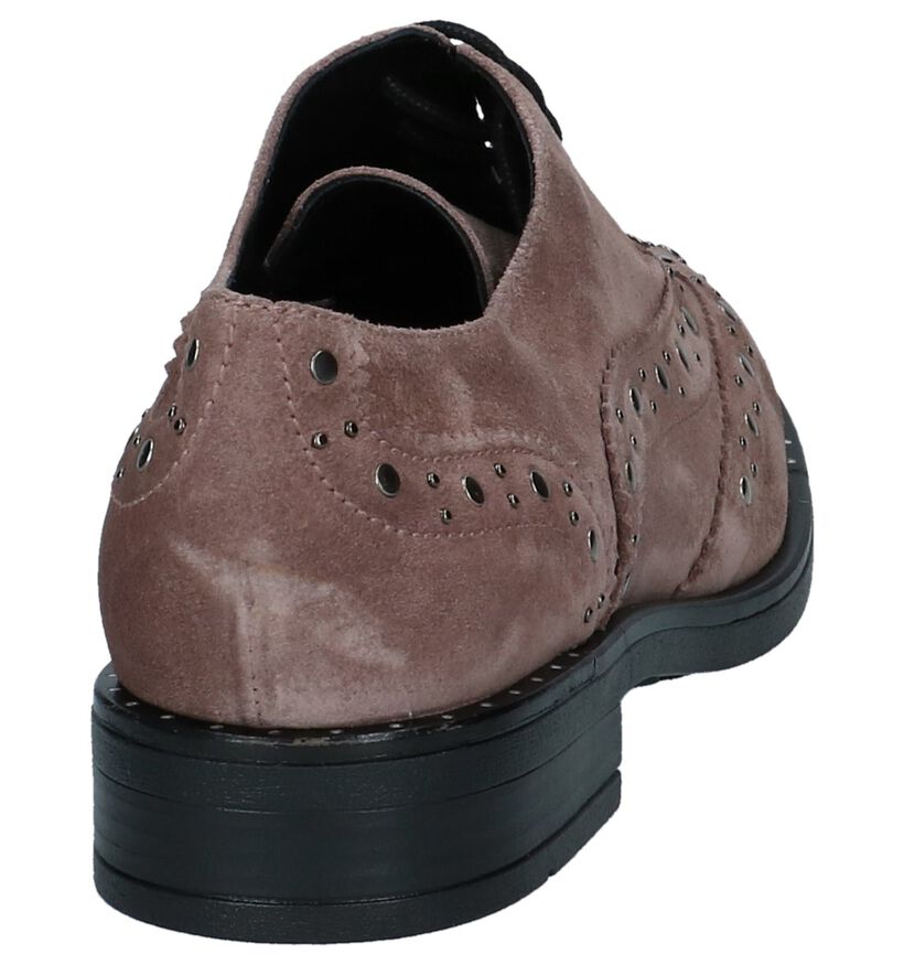 Gadea Chaussures à lacets en Rose foncé en daim (232085)