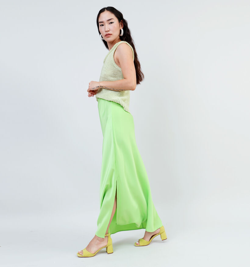 Pieces Belinda Jupe en satin en Vert pour femmes (342031)