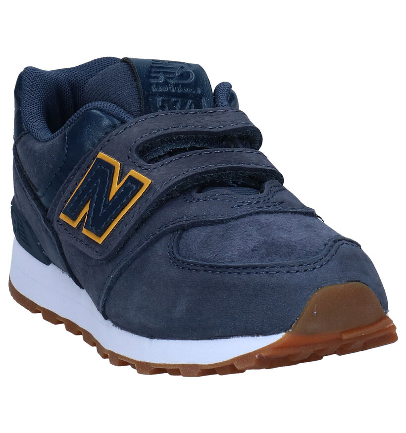 New Balance YV574 Baskets en Bleu en daim (276847)