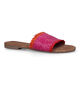 Lazamani Nu-pieds plates en Rose fuchsia pour femmes (335093)