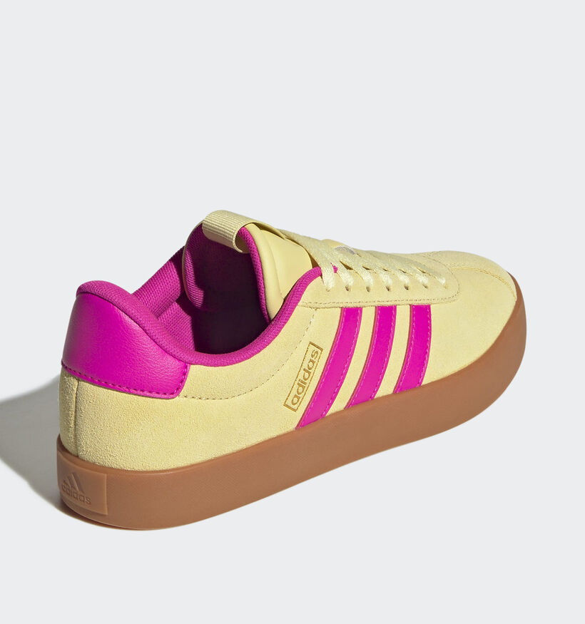 adidas VL Court 3.0 Baskets sportives en Jaune pour femmes (359451) - pour semelles orthopédiques