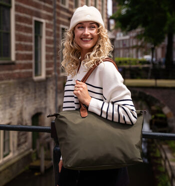 Charm London Cabas Noir/Marron/Vert