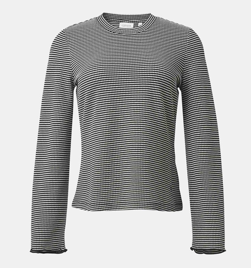 comma casual identity T-shirt manches longues en Noir pour femmes (348444)
