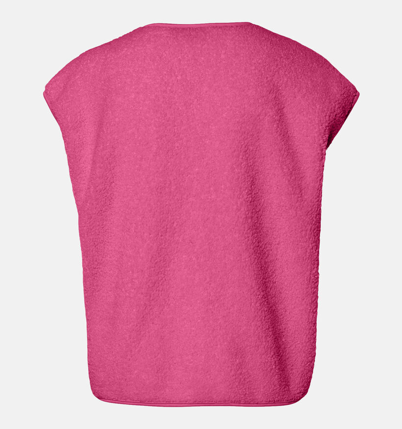 Pieces Katty Teddy Veste en Rose pour femmes (365628)