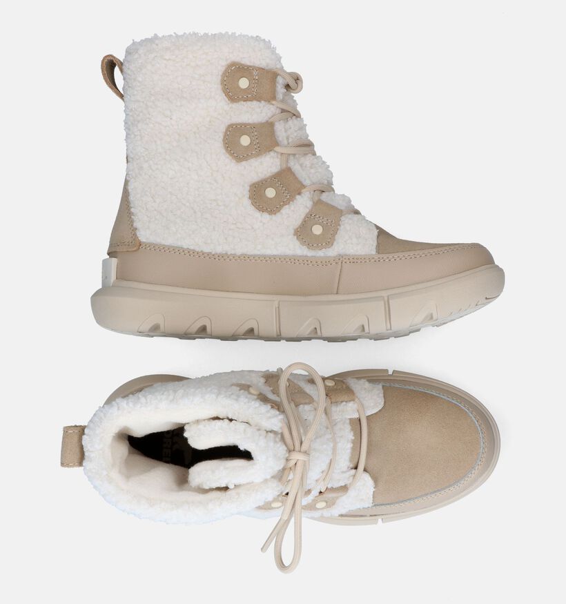 Sorel Explorer II Bottes de neige en Ecru pour femmes (294164) - pour semelles orthopédiques
