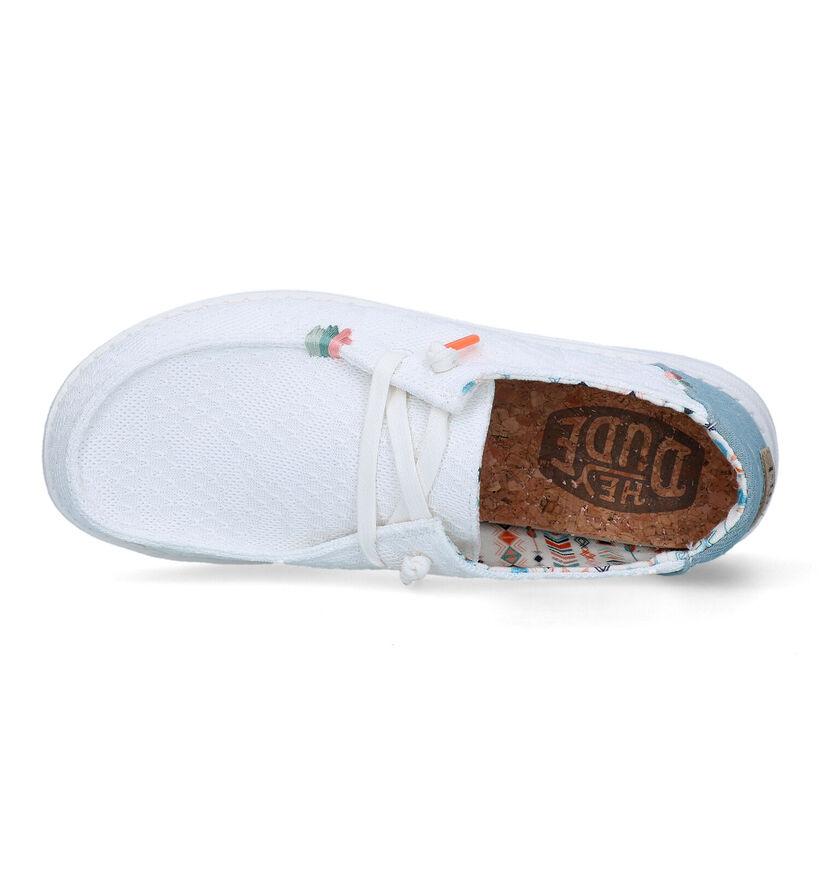 HEYDUDE Wendy Boho Mocassins en Blanc pour femmes (324432) - pour semelles orthopédiques