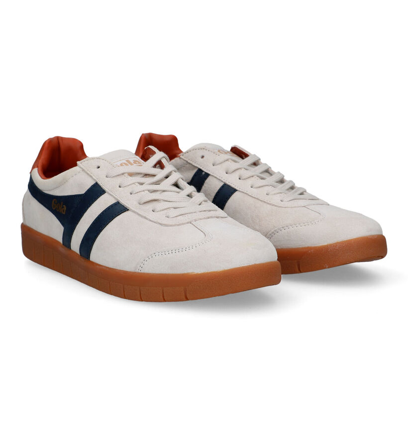 Gola Hurricane Suede Baskets en Beige pour hommes (336324) - pour semelles orthopédiques