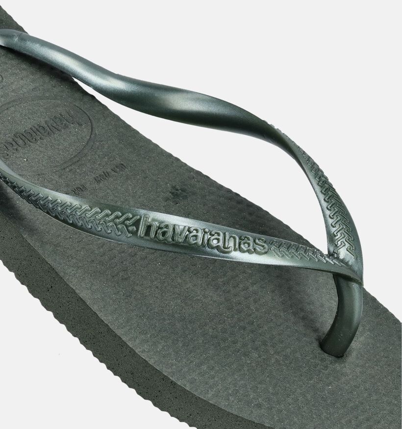 Havaianas Slim Groene Slippers voor dames (373105)