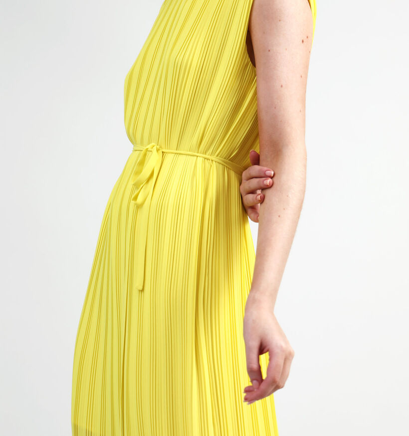 comma Robe mi-longue en Jaune (334423)