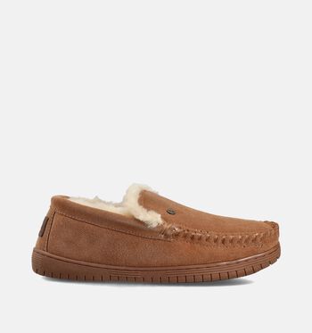 Warmbat Mid Pantoffels Cognac/Bruin/Taupe/Groen
