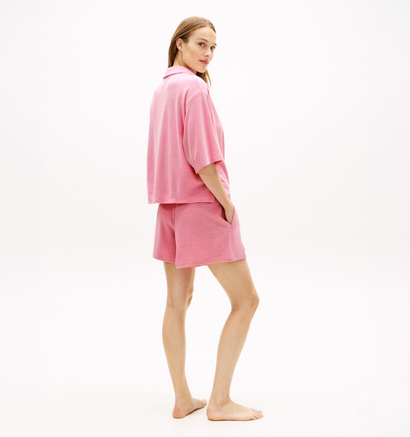 Tommy Hilfiger Toweling Roze Polo T-shirt voor dames (369262)