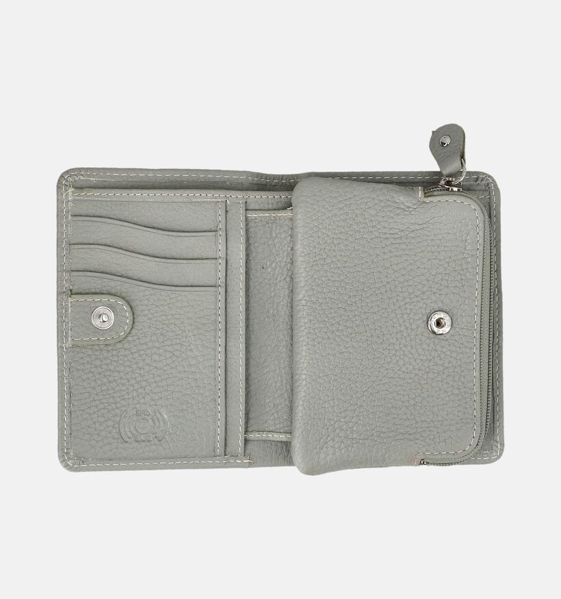 Crinkles Groene Ritsportemonnee voor dames (373847)