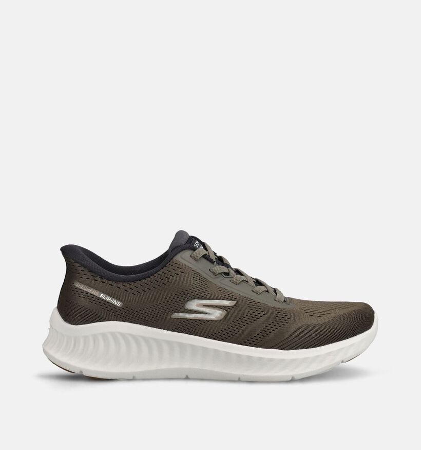 Skechers Go Walk Now Payton Kakigroene Slip-in Sneakers voor heren (367469)