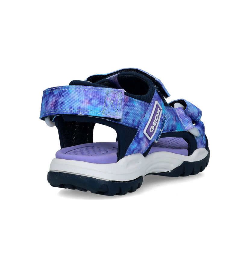 Geox Borealis Blauwe Sandalen in stof (326621)