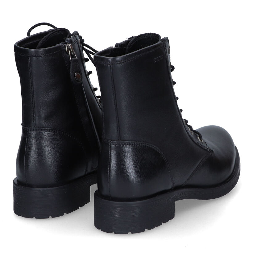 Geox Rawelle Zwarte Boots in leer (316125)