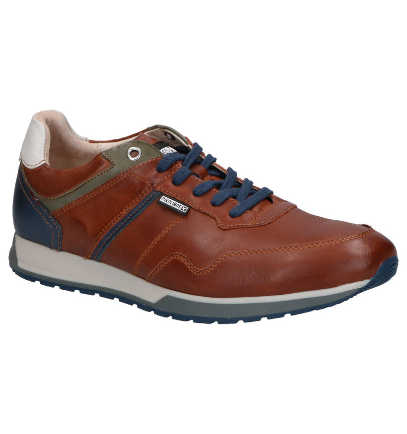 Pikolinos Blauwe Veterschoenen in leer (299926)