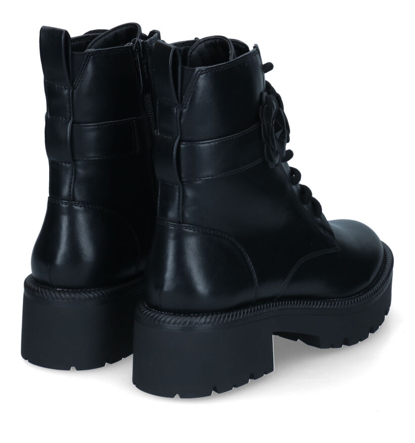 Tamaris Boots à lacets en Noir en simili cuir (315503)
