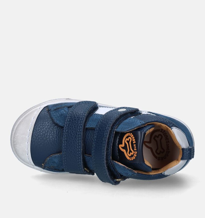 STONES and BONES Goppi Chaussures à velcro en Bleu pour garçons (329836) - pour semelles orthopédiques