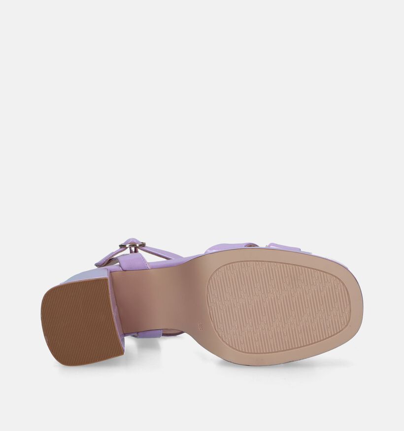 Signatur Sandales avec talon en Mauve pour femmes (340313)