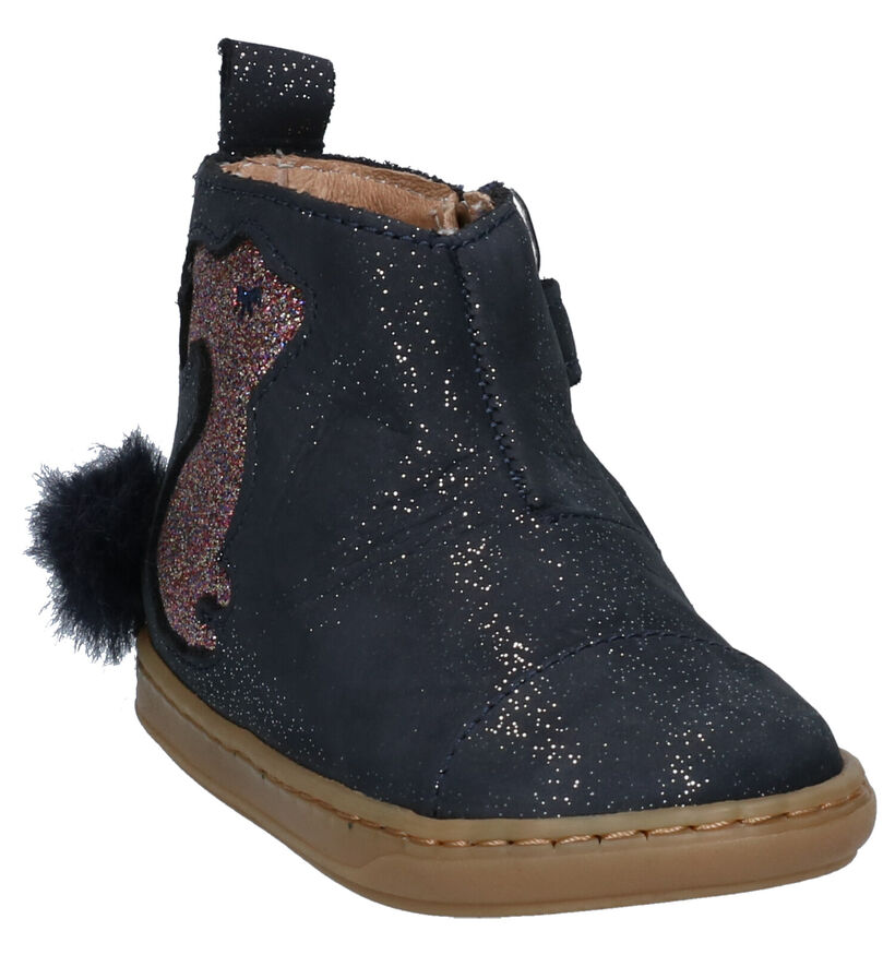 Shoo Pom Bouba Pimpin Blauwe Babyschoenen in leer (255212)