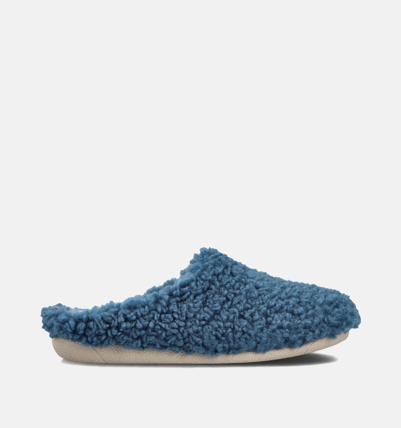 Milo & Mila Blauwe Teddy Pantoffels voor meisjes, jongens (364948) - geschikt voor steunzolen