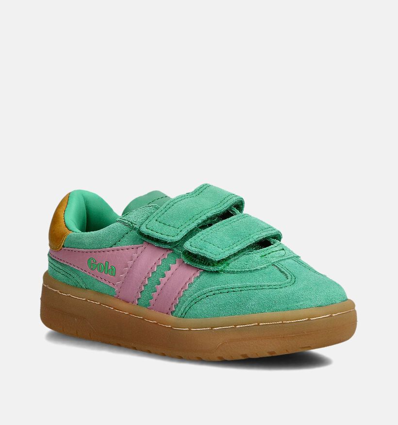 Gola Viper Groene/Roze Sneakers voor meisjes (361009) - geschikt voor steunzolen