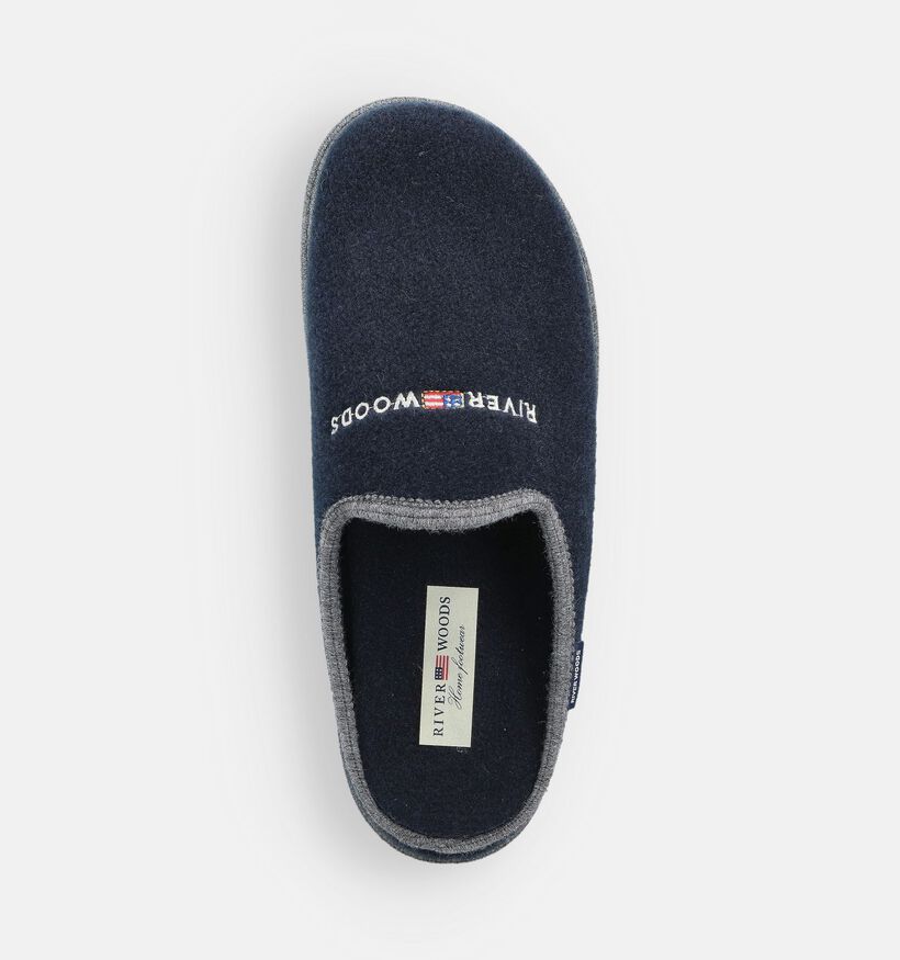 River Woods Herman Pantoufles ouvertes en Bleu pour hommes (363989) - pour semelles orthopédiques