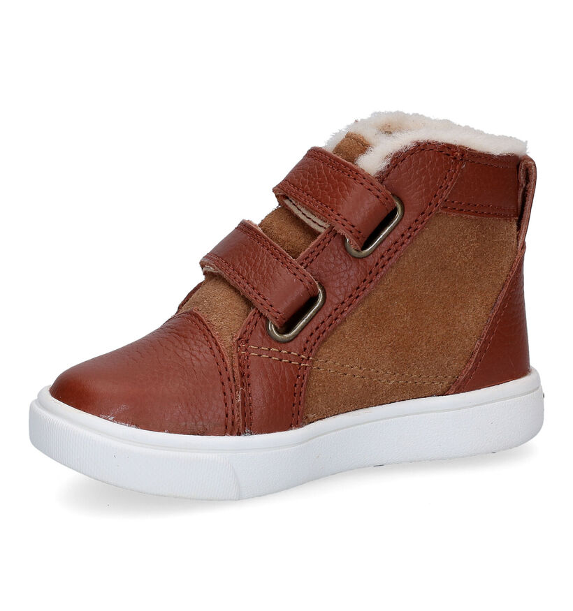UGG Rennon II Bottes en Cognac en cuir (294902)
