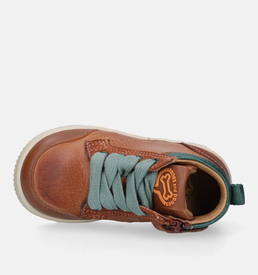 STONES and BONES Nipo Chaussures pour bébé en Cognac pour garçons (329452) - pour semelles orthopédiques
