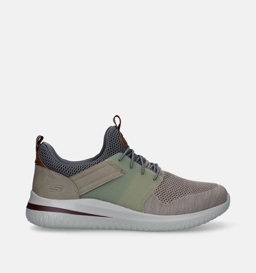 Skechers Delson 3.0 Cicada Grijze Slip-on sneakers voor heren (345186)