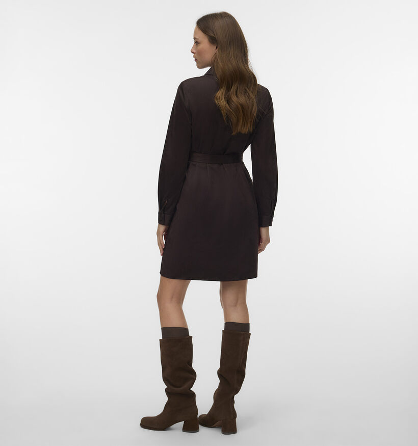 Vero Moda Katty Robe mi-longues en Brun fonc&eacute; pour femmes (379705)