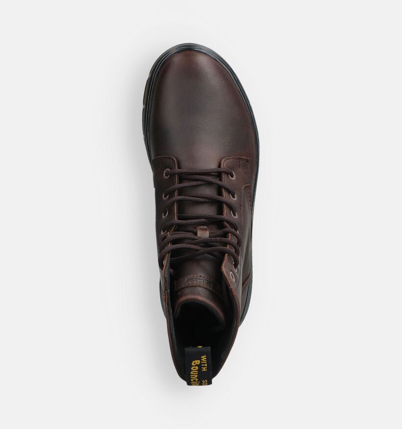 Dr. Martens Combs Leather Donkerbruine Boots met Veters voor heren (378038) - geschikt voor steunzolen