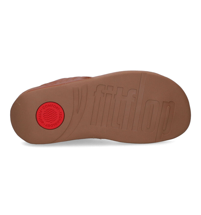 FitFlop Walkstar Cognac Teenslippers in leer (293468)