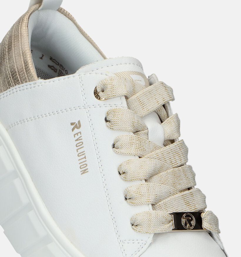 Rieker R-Evolution Witte Veterschoenen voor steunzolen voor dames (335520) - geschikt voor steunzolen