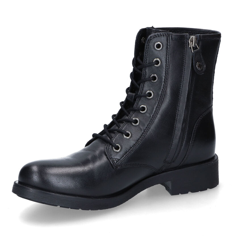 Geox Rawelle Zwarte Boots in leer (316125)