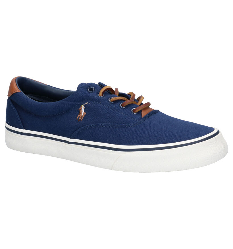 Polo Ralph Lauren Baskets basses en Bleu foncé en textile (267048)