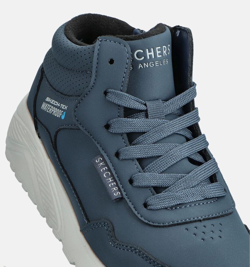 Skechers Uno Lite Blauwe Hoge Sneakers voor jongens, meisjes (361092)
