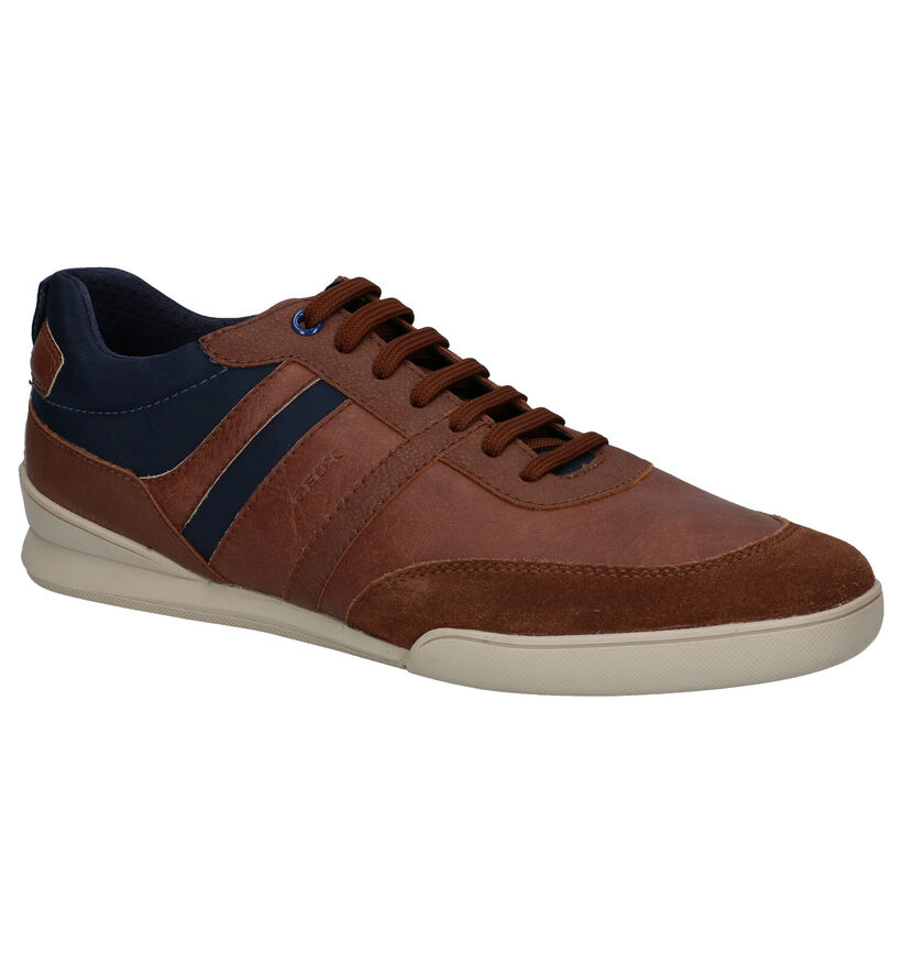 Geox Kristof Cognac Veterschoenen in kunstleer (285143)