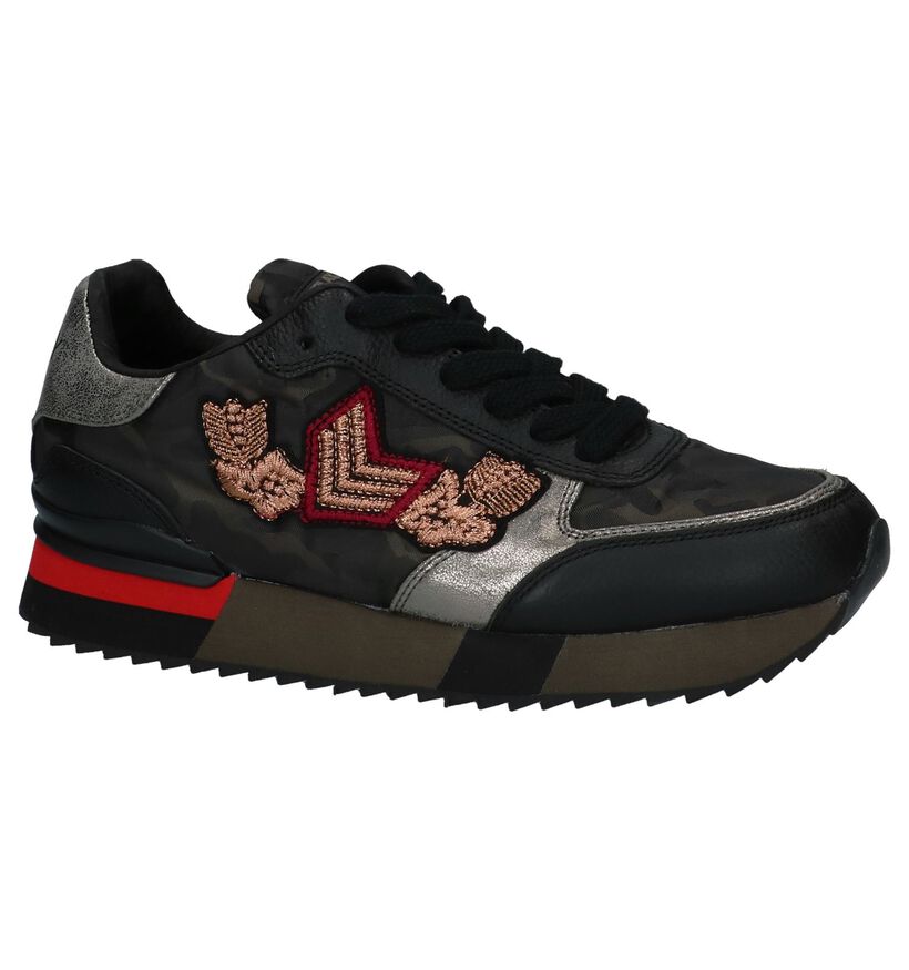 Replay Fuzzye Camouflage Sneakers met Verborgen Sleehak in kunstleer (231606)