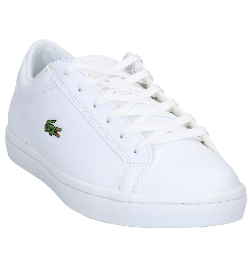 Lacoste Straightset Baskets en Blanc en cuir (266906)