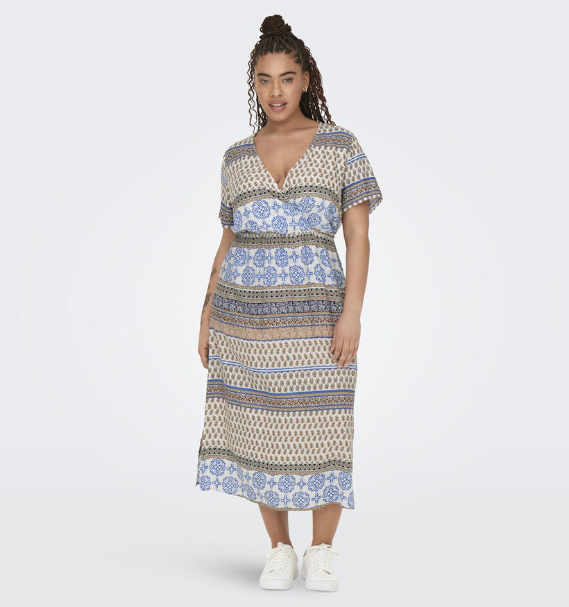 ONLY Carmakoma Beth Robe mi-longue en Beige pour femmes (343496)