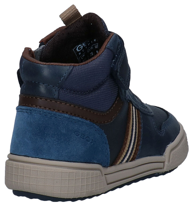 Geox Poseido Blauwe Hoge Schoenen in leer (278310)