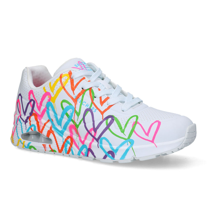 Skechers Uno Highlight Love Baskets en Blanc pour femmes (334204)